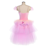 22035 Pink Velvet Top Bodice With Pink and hot Pink Tulle Romantic Tutu