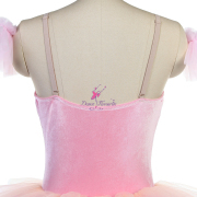 22035 Pink Velvet Top Bodice With Pink and hot Pink Tulle Romantic Tutu