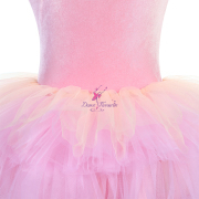 22035 Pink Velvet Top Bodice With Pink and hot Pink Tulle Romantic Tutu