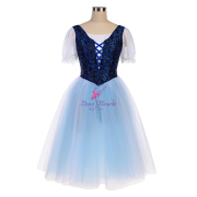 B25649 Navy Blue Romantic Ballet Tutu for Giselle Peasant Pas Variation
