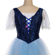 B25649 Navy Blue Romantic Ballet Tutu for Giselle Peasant Pas Variation
