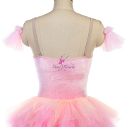 2203502 Pink Velvet Top Bodice With Pink and hot Pink Tulle Romantic Tutu