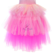 2203502 Pink Velvet Top Bodice With Pink and hot Pink Tulle Romantic Tutu