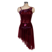 copy of 25132 Burgundy Lyrical Dance Costumes