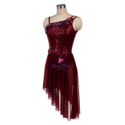 copy of 25132 Burgundy Lyrical Dance Costumes