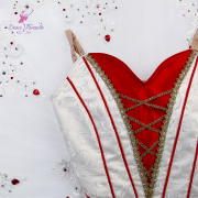 B25641 White & Red Custom Made Professional Ballet Tutus for Competiton