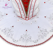 B25641 White & Red Custom Made Professional Ballet Tutus for Competiton