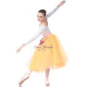 BLL00205 Orange Rehearsal Long Romantic ballet Tutu