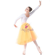 BLL00205 Orange Rehearsal Long Romantic ballet Tutu