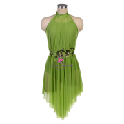25136 Moss Green Lyrical Dance Costumes