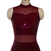 25135 Burgundy Lyrical Dance Costumes