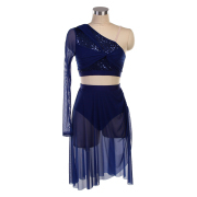 25178 Navy Blue Lyrical Dance Costumes