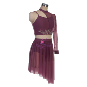 25129 Dusty Mauve Lyrical Dance Costumes