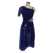 25119 Navy Blue Lyrical Dance Costumes