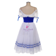 B25669 Royal Blue & White Romantic Ballet Tutu for the Variation of Giselle