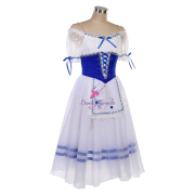 B25669 Royal Blue & White Romantic Ballet Tutu for the Variation of Giselle