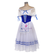 B25669 Royal Blue & White Romantic Ballet Tutu for the Variation of Giselle