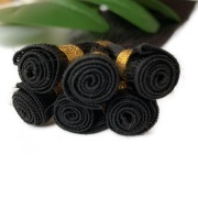 #1 Jet Black Hand Tied Weft Hair