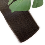 #2 Darkest Brown Hand Tied Weft Hair