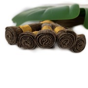 #4 Dark Brown Hand Tied Weft Hair