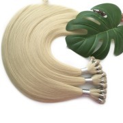 #60 Lightest Blonde Hand Tied Weft Hair