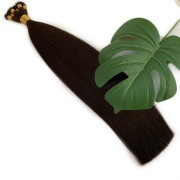 #2 Darkest Brown Hand Tied Weft Hair
