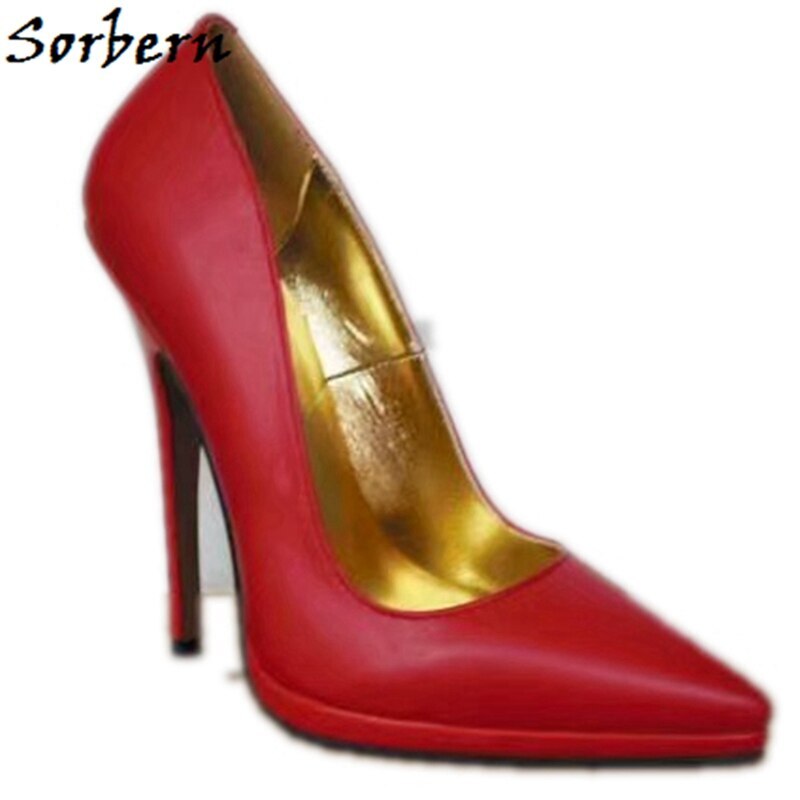 Sorbern Women Designer Shoes Brandname Shoes Genuine Leather Exotic Heels Woman Quality Dress Shoes For Crossdressers Guys Heel