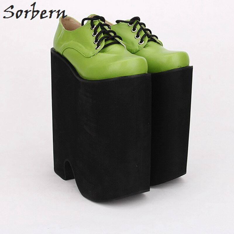 Sorbern Heelless Hoof Ankle Booties For Women Platform Shoes Genuine Leather Booties