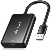 USB to HDMI Adapter, ABLEWE Upgraded HDMI to USB Video Converter with Audio for PC Laptop Projector HDTV, Support Mac OS, Windows 10/8.1/8/7, Chrome OS(Not Support Linux) USB to HDMI Adapter, ABLEWE Upgraded HDMI to USB Video Converter with Audio for PC Laptop Projector HDTV, Support Mac OS, Windows 10/8.1/8/7, Chrome OS(Not Support Linux)