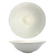 Factory Direct Wholesale Nordic Style Crystal White Ceramic Microwave Soup Bowls Irregular Porcelain Fruit Salad Bowl