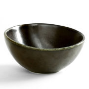 Restaurant ceramic irregular dessert ice cream bowl and hotel porcelain matte black salad serving bowls