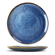 Factory direct wholesale hotel blue nordic dish ceramic dinner plate set,restaurant ecofriendly porcelain dishes plates