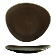 Factory direct wholesale ceramic hotel dinning plate sets,porcelain restaurant nordic triangle black dinner plates