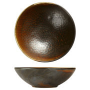 High quality restaurant custom logo oem big ceramic fruit salad and porcelain like copper soup ramen bowl