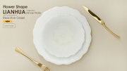 flower shape porcelain plate