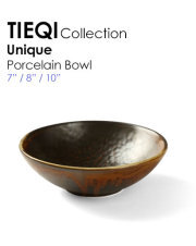 copper texture porcelain bowl