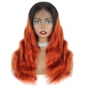 Body Wave T1B 350 Ombre Colored Wigs Remy Human Hair Lace Wig AHLW-50