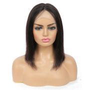 Straight Natural Black Short BOB Wigs Remy Human Hair Lace Wig AHBW-01