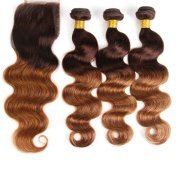 T4/30 Body Wave Remy Human Hair Bundles With Closure 4x4 AHBC-65