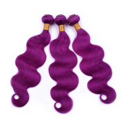 Purple Body Wave Remy Human Hair Bundles Sew In Weave Extensions AHHB-21