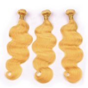 Yellow Body Wave Remy Human Hair Bundles Sew In Weave Extensions AHHB-27