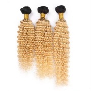 T1B/613 Blonde Deep Wave Remy Human Hair Bundles Sew In Weave Extensions AHHB-148