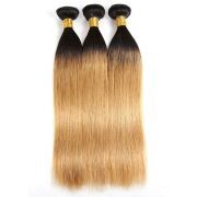 T1B/27 Straight Remy Human Hair Bundles Sew In Weave Extensions AHHB-190
