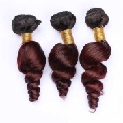 T1B/99J Loose Wave Remy Human Hair Bundles Sew In Weave Extensions AHHB-204