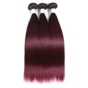 T1B/99J Straight Remy Human Hair Bundles Sew In Weave Extensions AHHB-192
