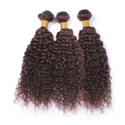 #4 Kinky Curly Remy Human Hair Bundles Sew In Weave Extensions AHHB-162