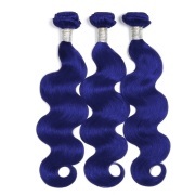 Dark Blue Body Wave Remy Human Hair Bundles Sew In Weave Extensions AHHB-256
