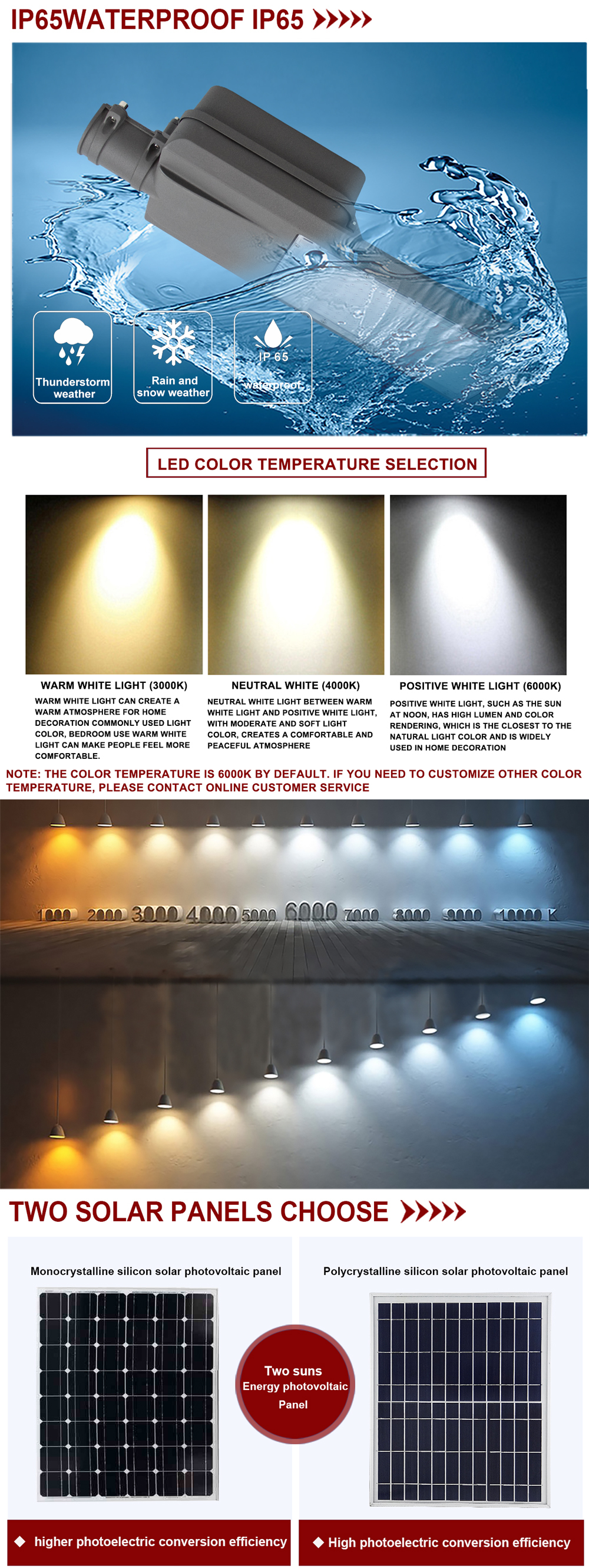 outdoor lighting high lumen solar powered outdoor IP66 aluminum garden lights 50w 60w 100w 120w solar led street light