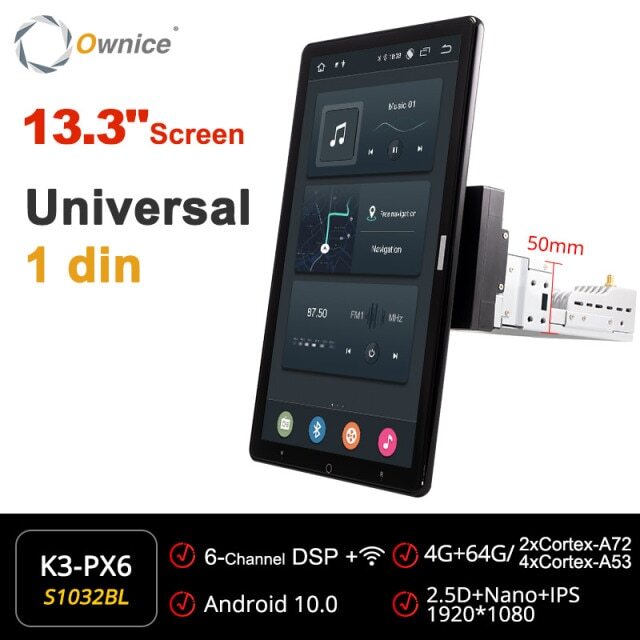 13.3 inch Android 10.0 Ownice Auto Rotatable 10.1 inch 1920*1080