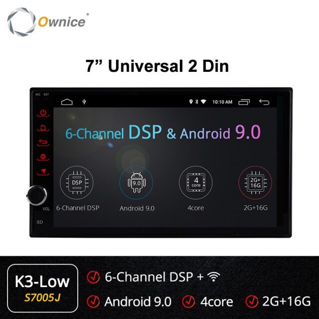 Ownice K1 Android 8.1 GPS Navigation 2G RAM DVD 2 Din Car Radio BT
